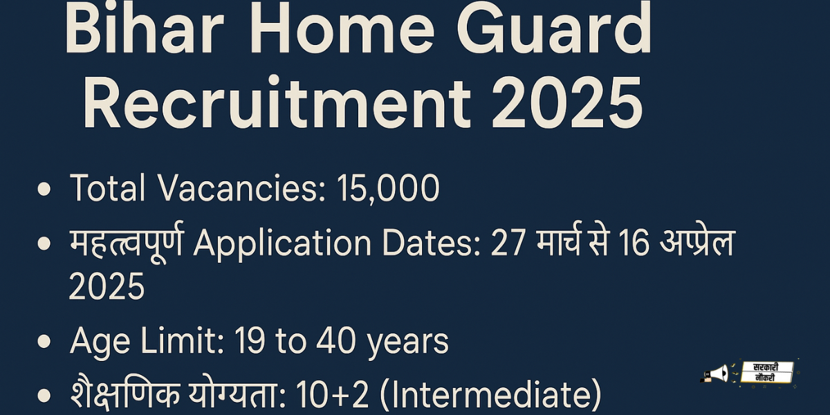 Bihar Home Guard Requirement - 2025