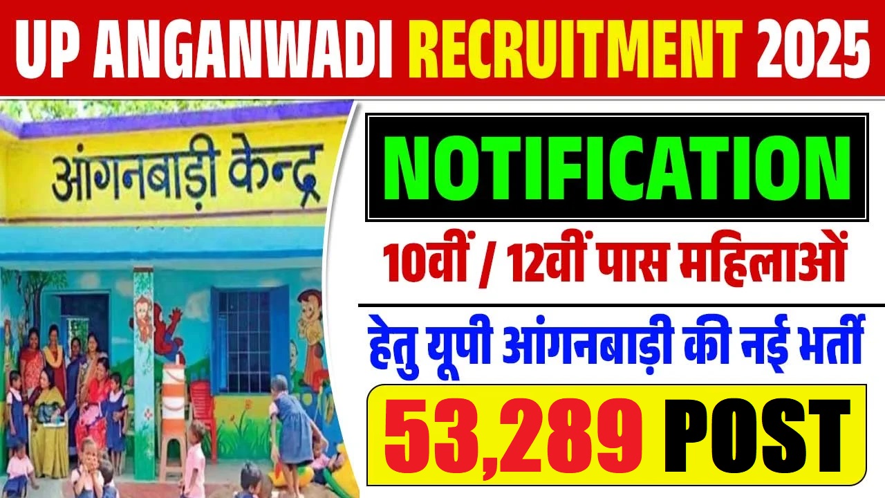UP Anganwadi Bharti Online Form 2025 (53,289 Post)